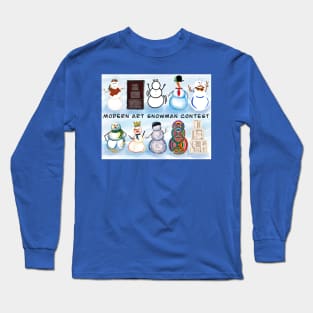 Modern Art Snowman Contest Long Sleeve T-Shirt